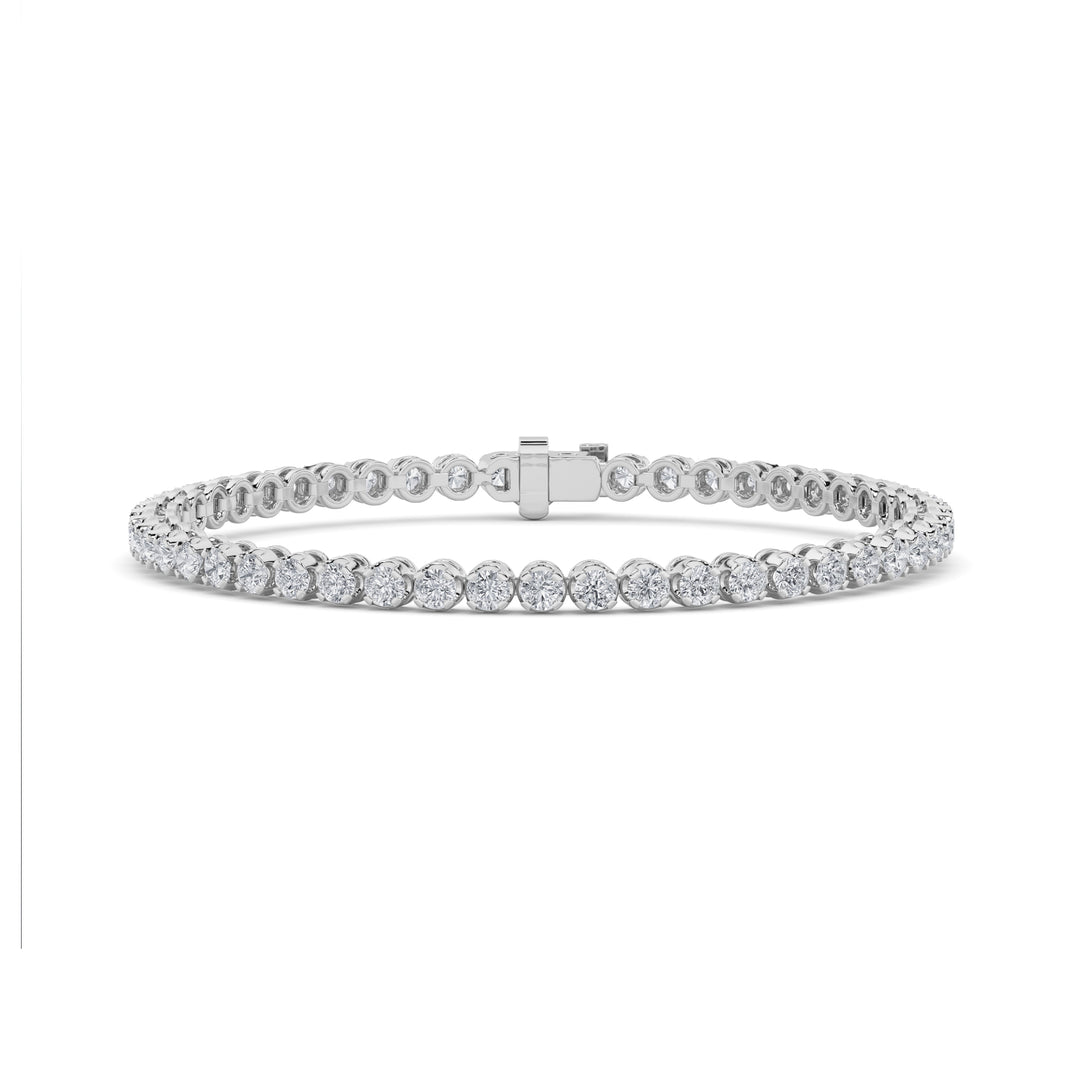 14KW 15ctw Lab Diamond Tennis Bracelet F+VS+