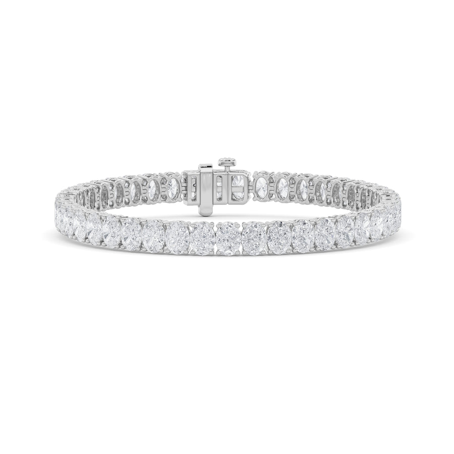 14KW 18.5ct Lab Diamond Tennis Bracelet F+VS+