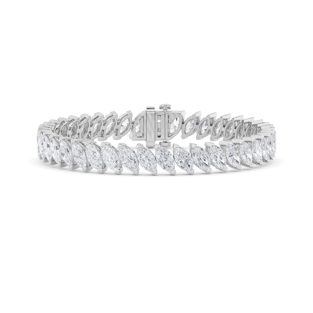 14KW 16.4ct Lab Diamond Tennis Bracelet G+VS+