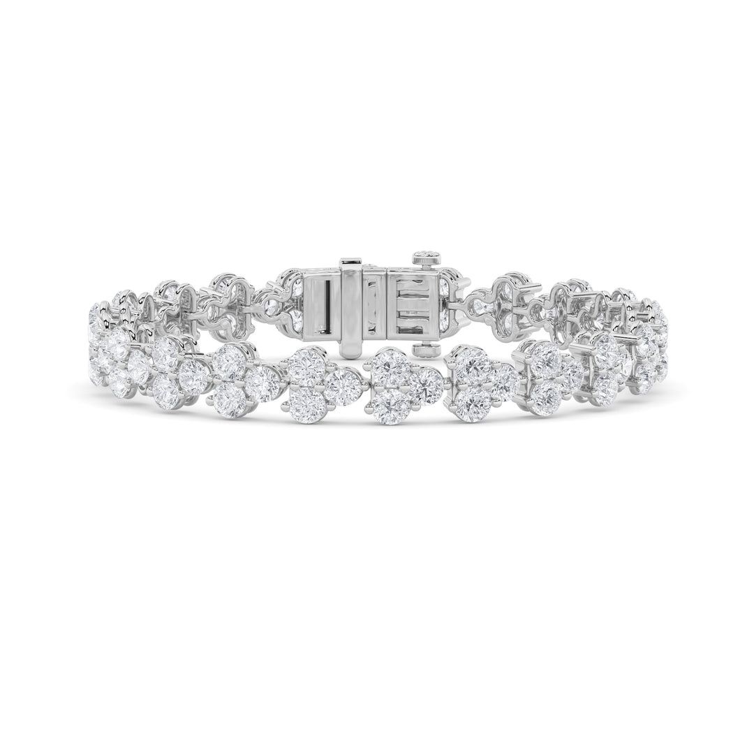 14KW 13ct Lab Diamond Tennis Bracelet F+VS+