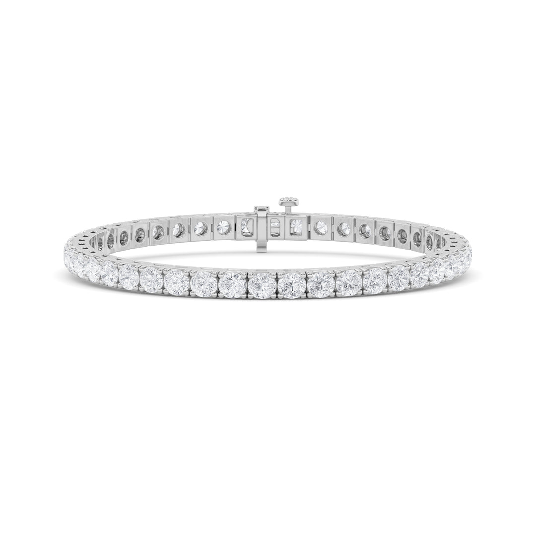 14KW 10.3ct Lab Diamond F+VS+ Tennis Bracelet