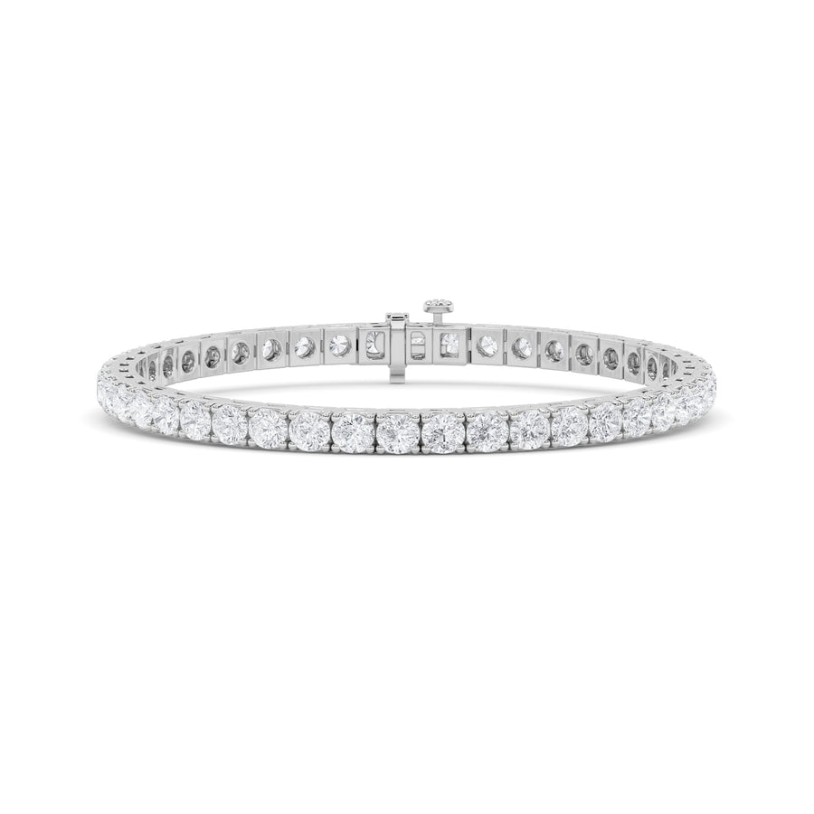 14K White Gold 9ctw Lab Diamond Tennis Bracelet