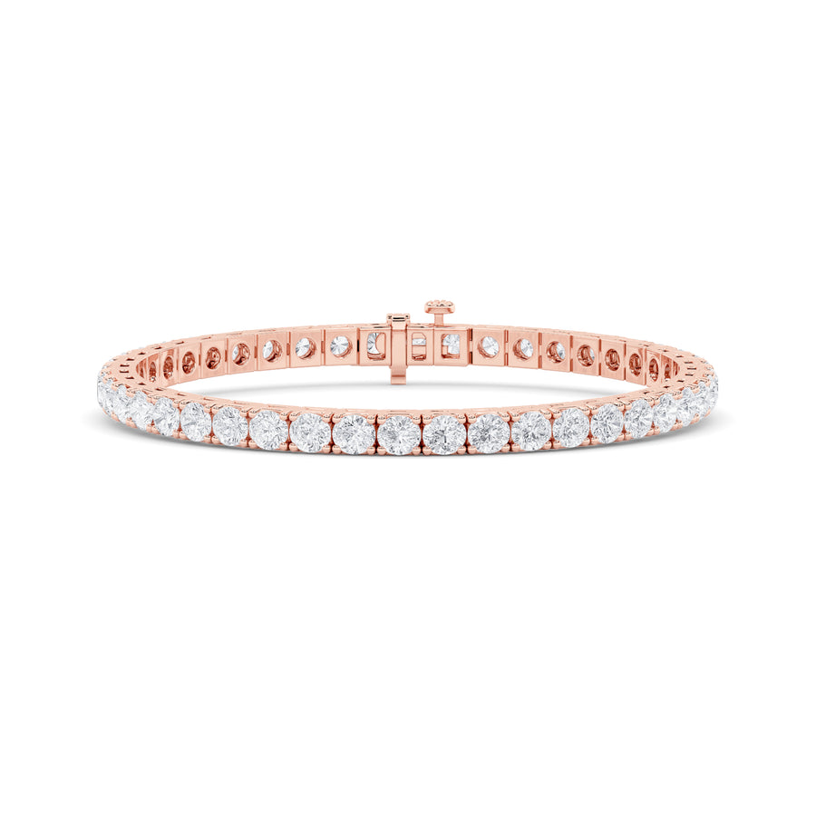14KR 10.25ct Lab Diamond Tennis Bracelet 7""
