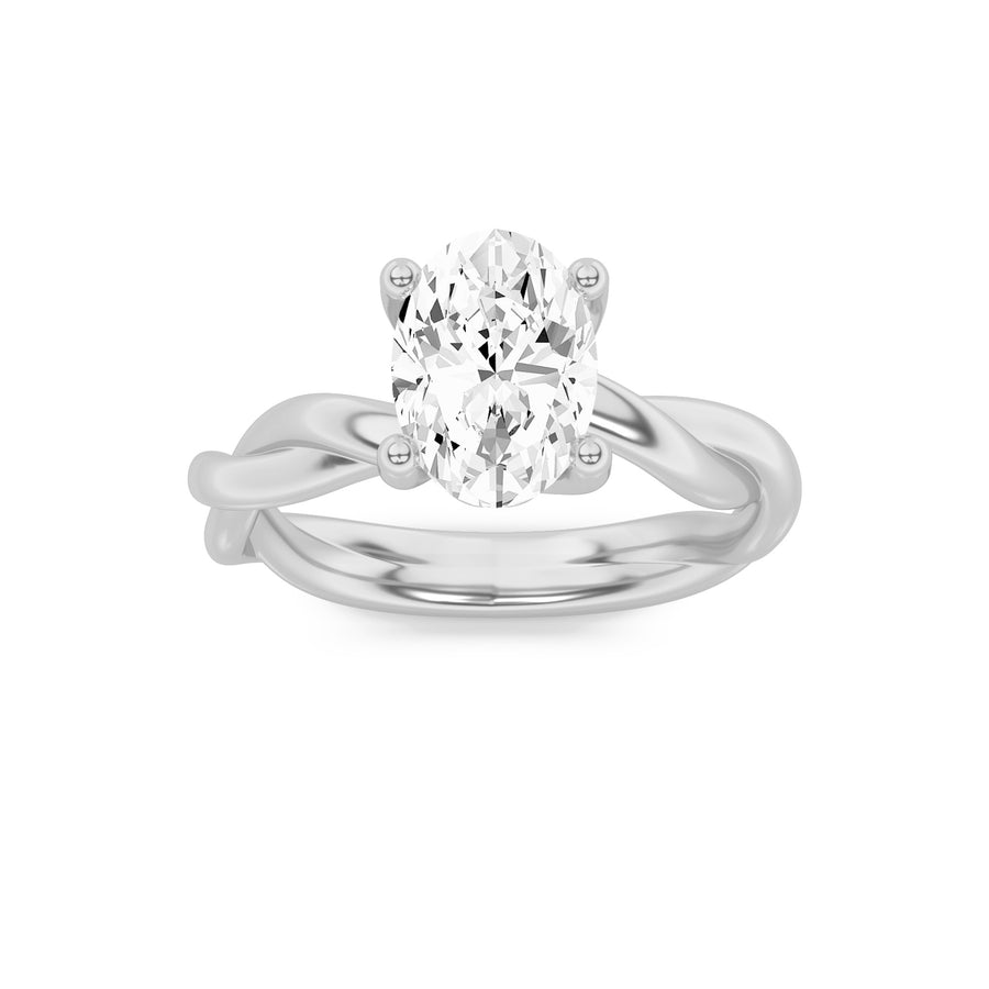 14KW 0.3ct Lab Diamond Solitaire Engagement Ring