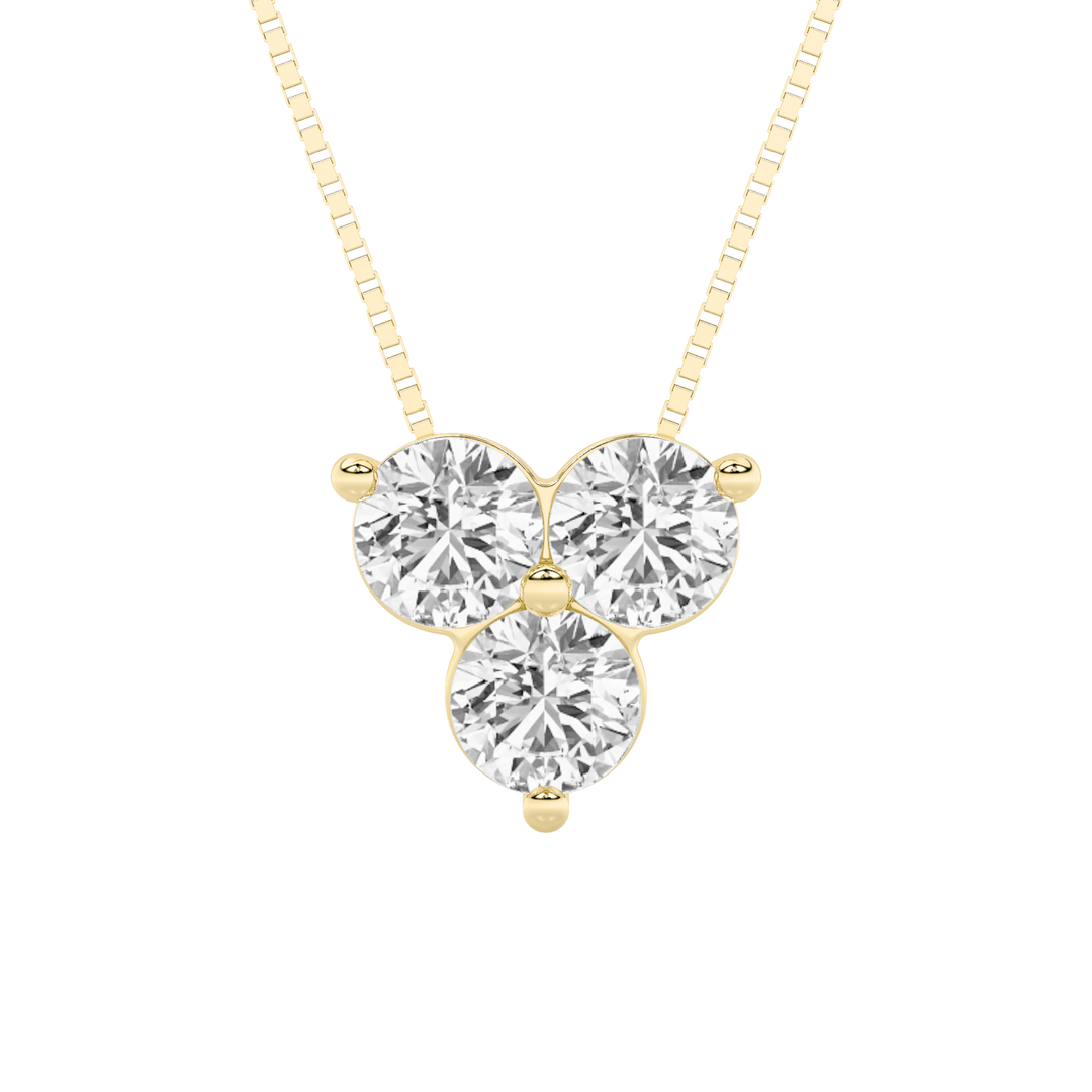 14KY F+VS+ 0.57ctw Lab Diamond Pendant Clusters