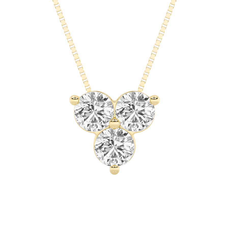 14KY F+VS+ 0.57ctw Lab Diamond Pendant Clusters