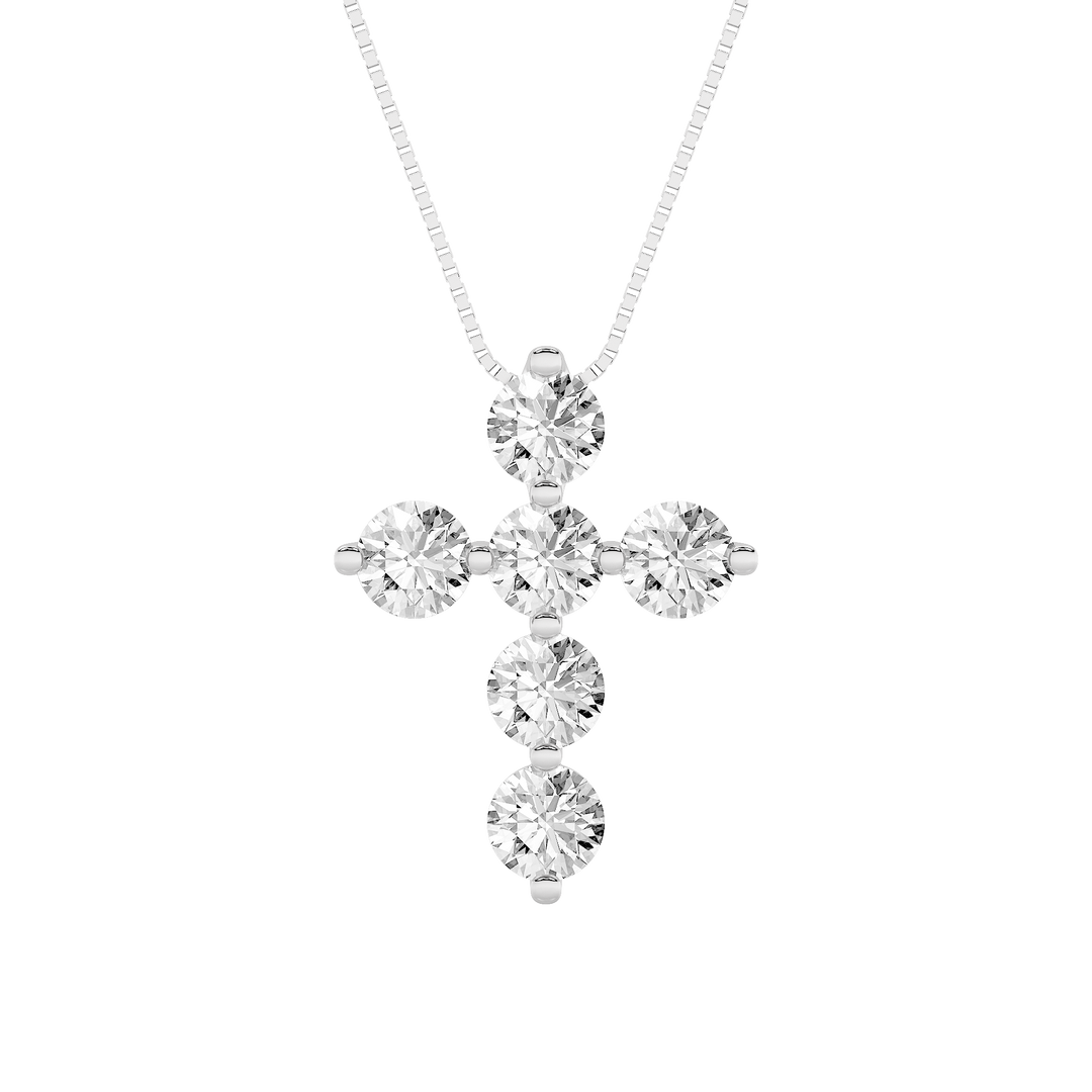 14KW 1.5ct Lab Diamond Religious Pendant