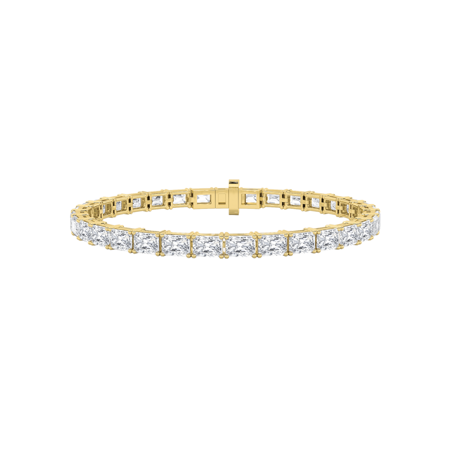 14K Yellow Gold 10ctw Lab Diamond Tennis Bracelet
