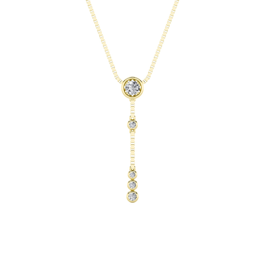 18KY Silver Lab Diamond Pendant 0.4ct G+VS