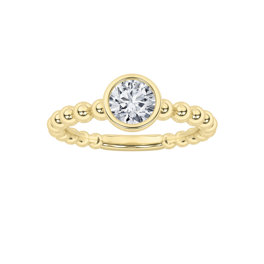 18KY/SIL 0.5ct Lab Diamond Solitaire Ring