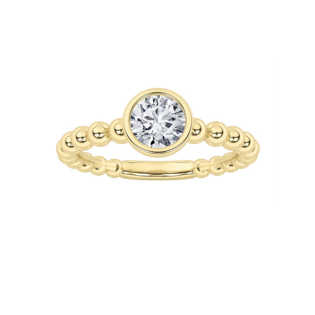 14KY/SIL 0.5ct Lab Diamond Solitaire Ring