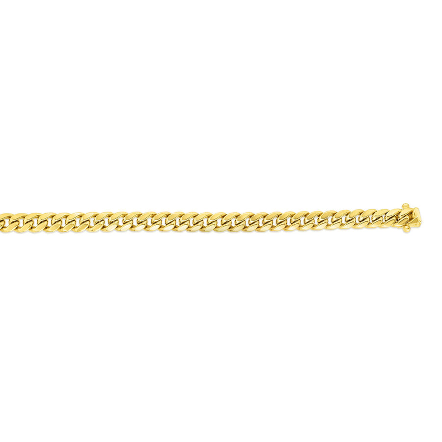 14K Gold 26"" 7.2mm Semi-Solid Classic Miami Cuban