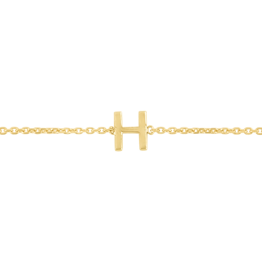 14K Mini Initial H Necklace
