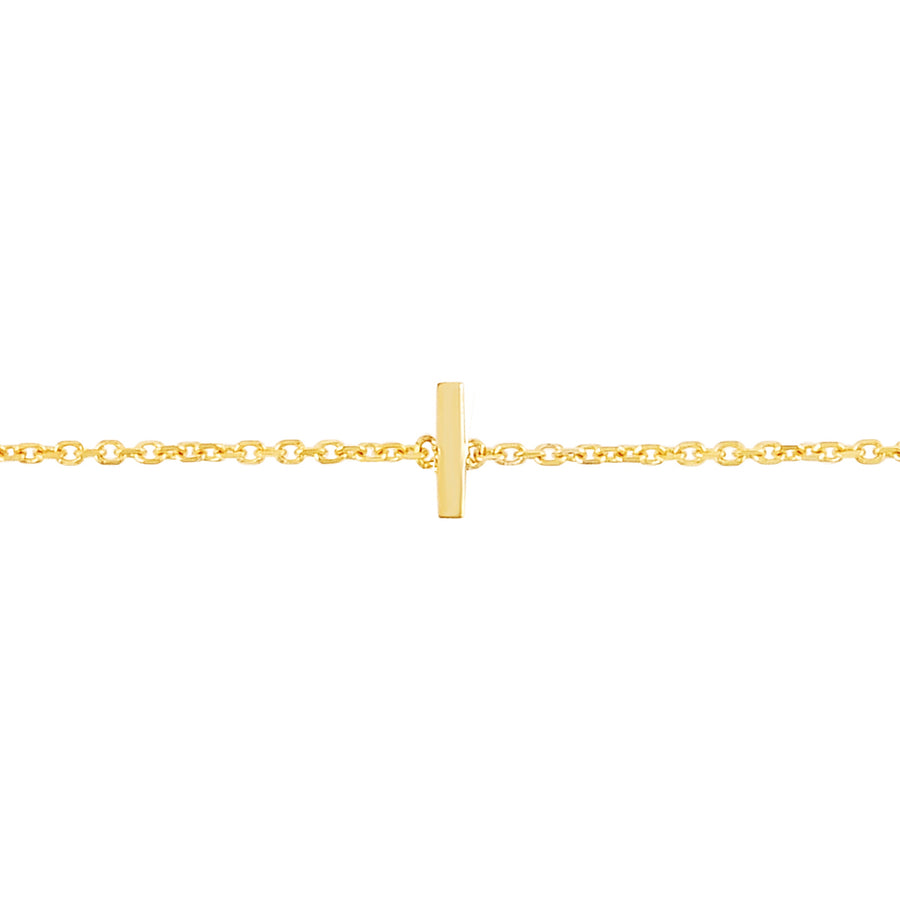 14K Mini Initial I Necklace