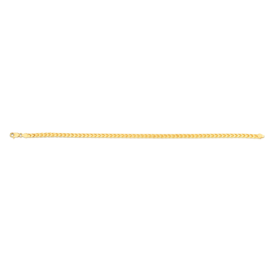 14K Gold 20"" 3.1mm Diamond Cut Round Franco Chain