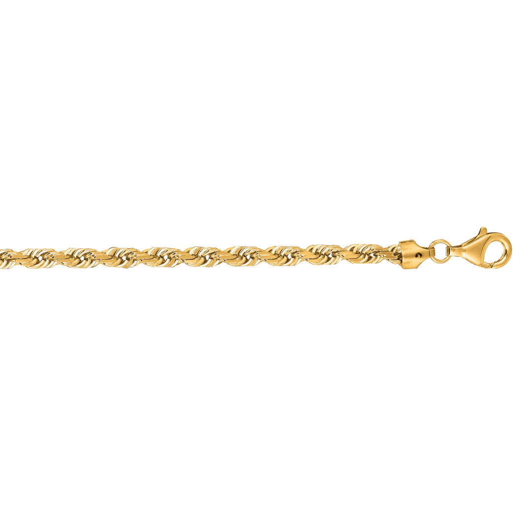 14K Gold 24"" 7mm Solid Royal Rope Chain