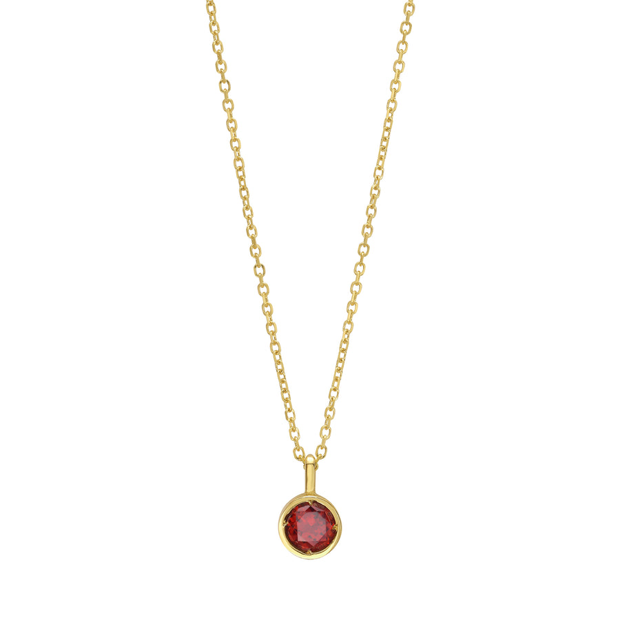 14K Garnet Birthstone Pendant