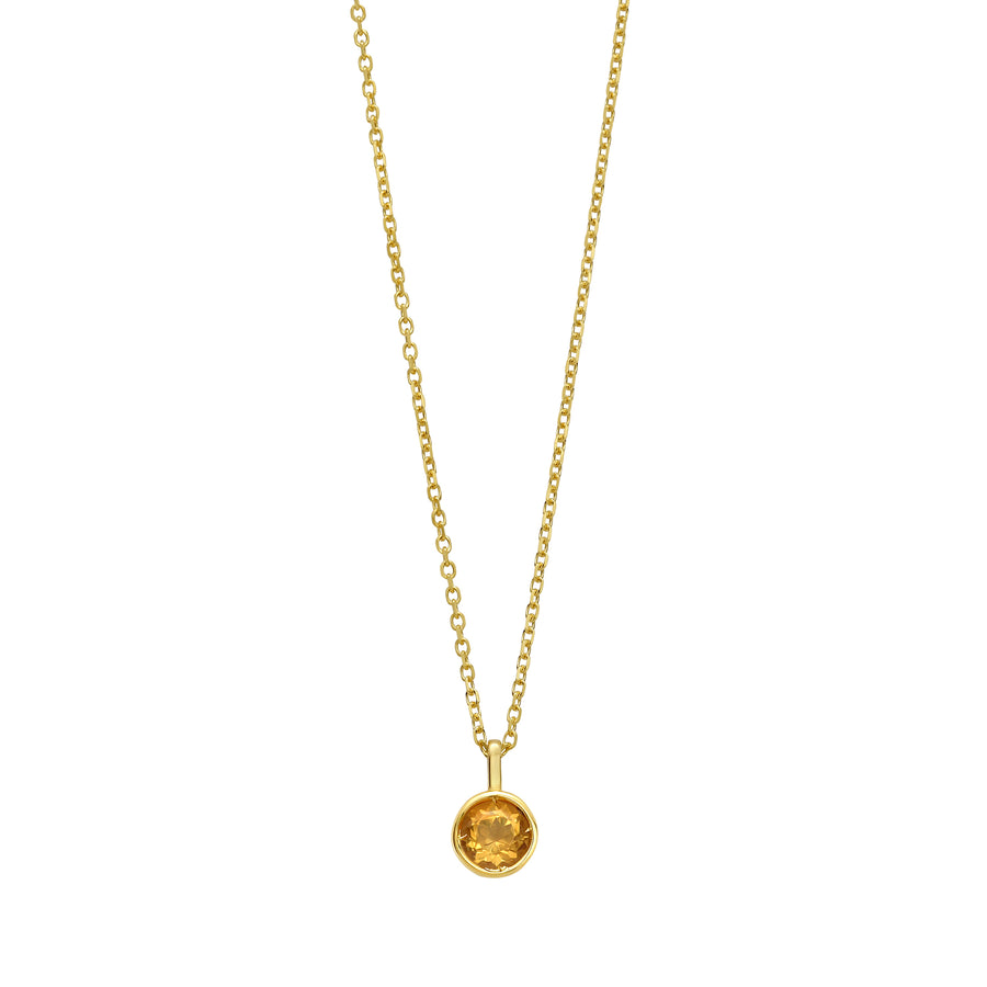 14K Citrine Birthstone Pendant