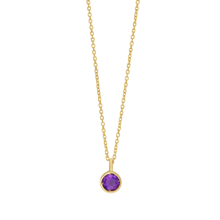 14K Amethyst Birthstone Pendant