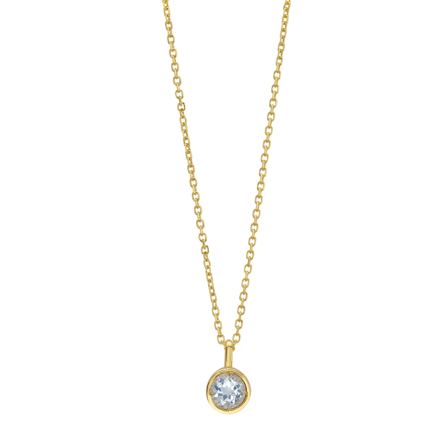 14K Aquamarine Birthstone Pendant