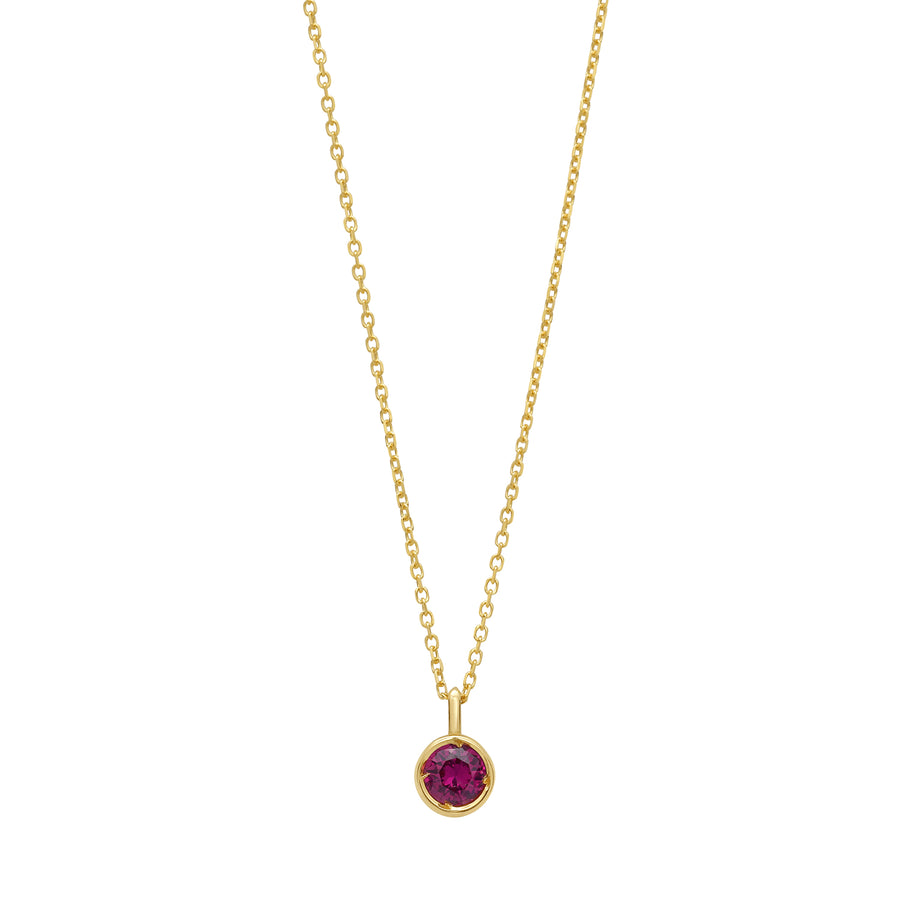 14K Created Ruby Birthstone Pendant