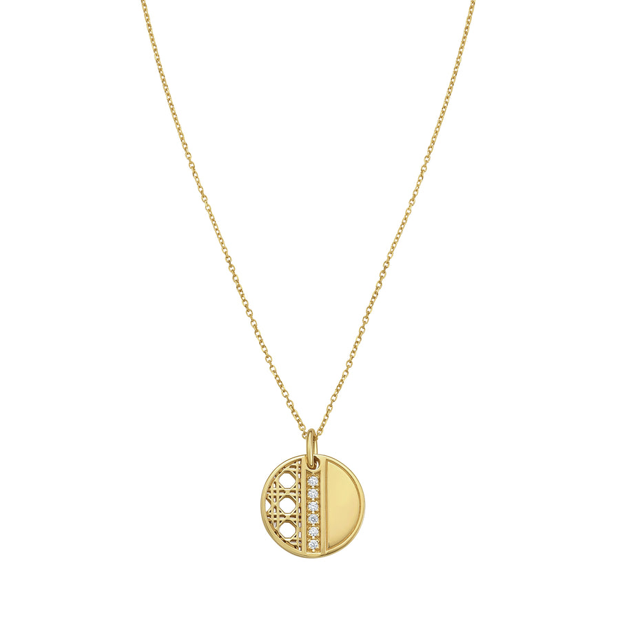 14K Diamond VannÃ¨rie Coin Pendant