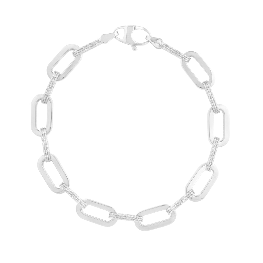 14K 7mm DiamantÃ© Paperclip Bracelet